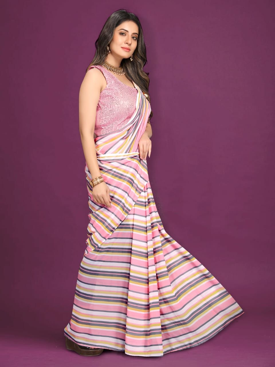 Moreen Stylish Party Wear Georgette Printed Fancy Saree Collection